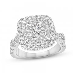 Diamond Engagement Ring 1-1/2 ct tw Round-cut 14K White Gold