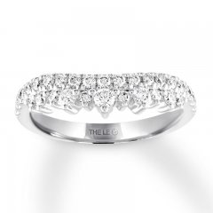 Leo Diamond Anniversary Band 1/2 ct tw Round 14K White Gold