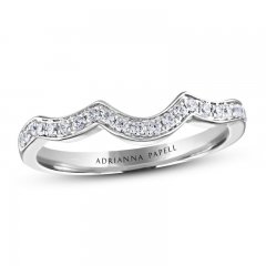 Adrianna Papell Diamond Wedding Band 1/6 ct tw Round-cut 14K White Gold