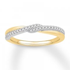 Diamond Anniversary Band 1/8 ct tw Round-cut 10K Two-Tone Gold